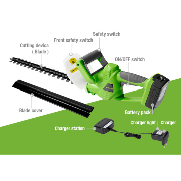 18V electric battery garden tools cordless hedge trimmer
