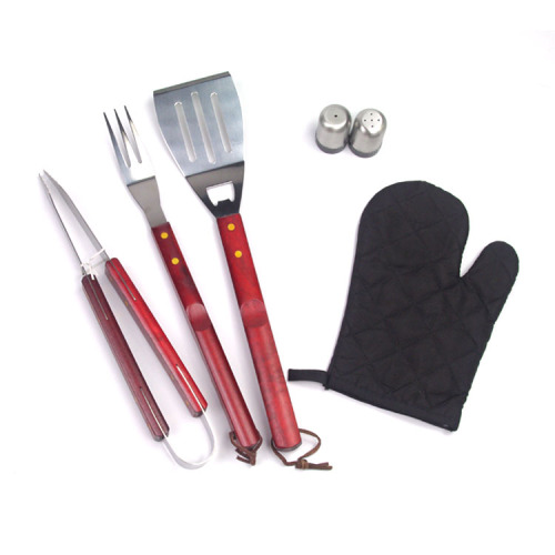 7pcs outils de barbecue avec ensemble de tablier