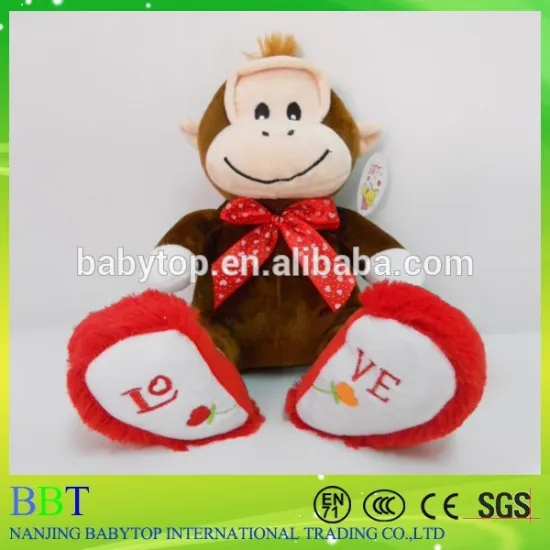 Valentine's Day Plush Big foot heart-shaped dog toy