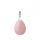 Collar con gota de agua natural de cuarzo rosa 28x35 mm con cadena de plata de 45 cm