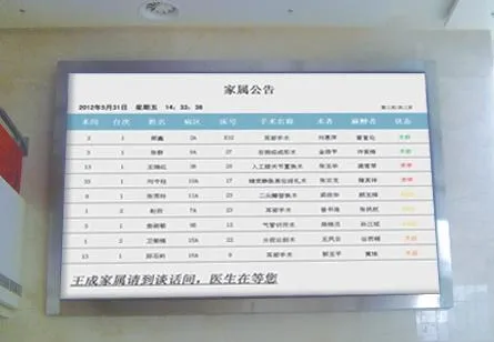 Hospital surgical information bulletin