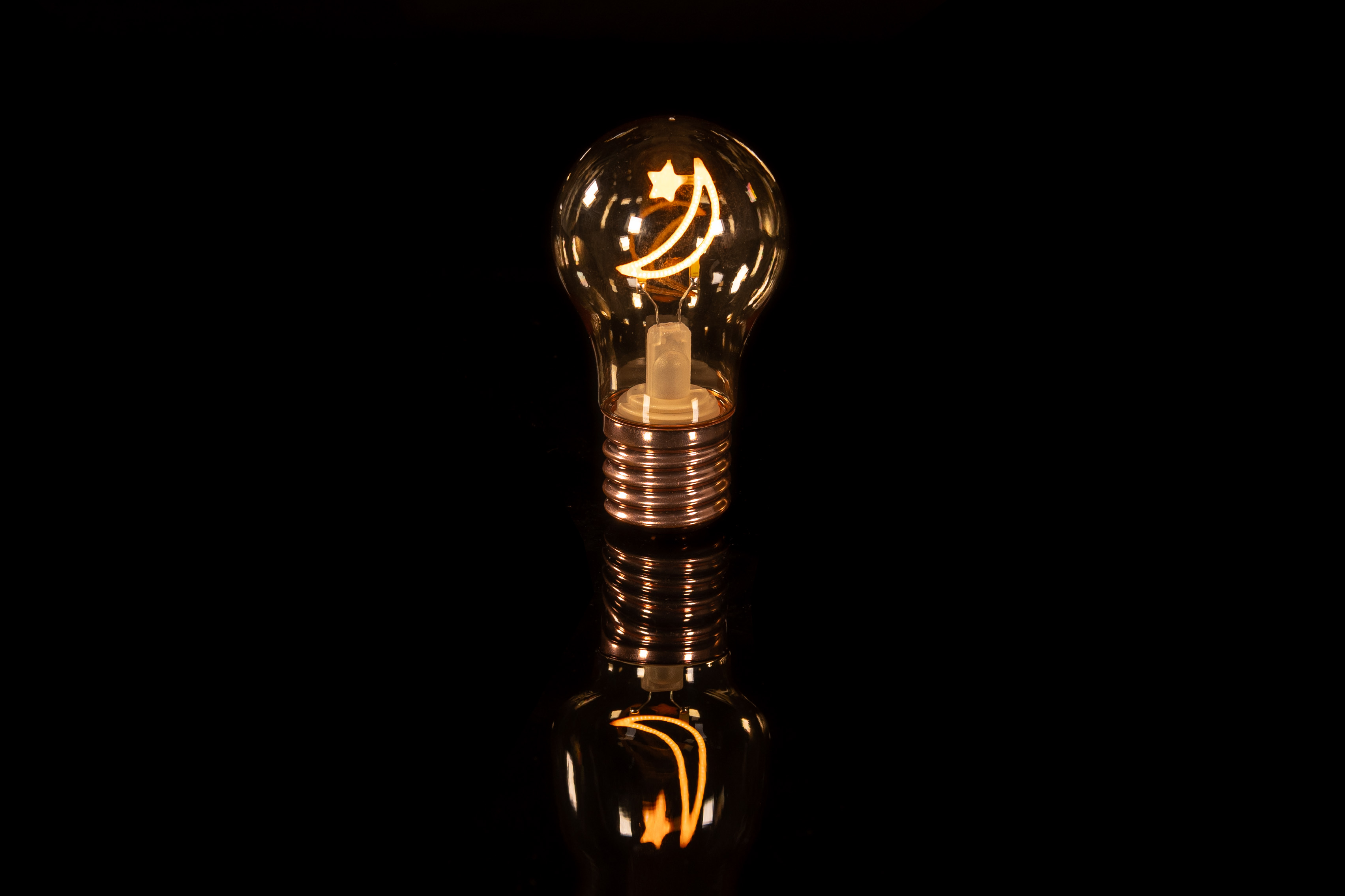 Moon and star LED filament light bulb (5)