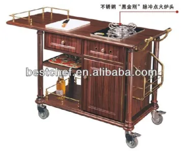 gas Flambe trolley single burner