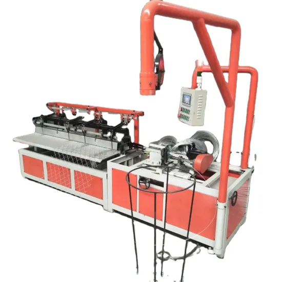 Fully Automatic GST Chain Link Fence Metal Wire Weaving Machine / Fabricated Wire Mesh Production Line