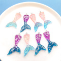 Resin mermaid colorful rechin charm jewelry art