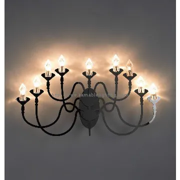 Classical Elegance Black Wall Light For Hotel Decoration