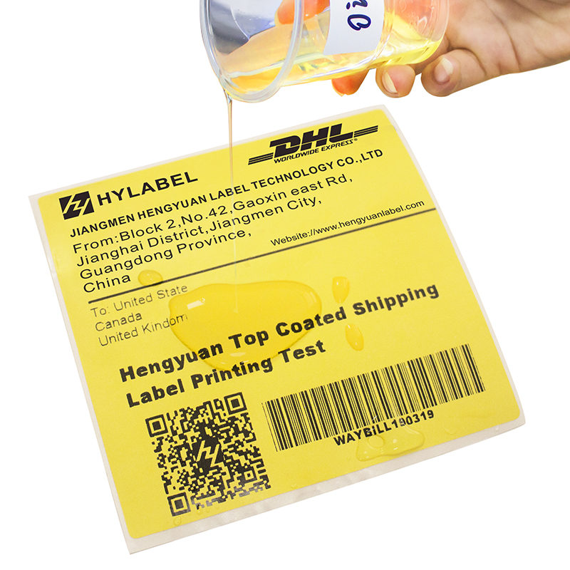 High Quality Yellow Shipping Address Label Sticker