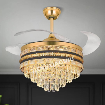 Retractable Reversible Ceiling Fans with Remote Control and LED Light Changes