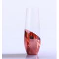 Hot Selling Hand Blown Electroplating Rose Gold Wine Glasses