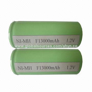 NiMH Batteries, 1.2V Voltage, 13Ah, F Size, High-capacity