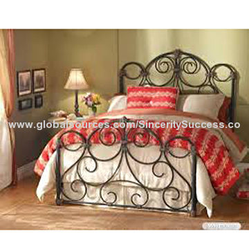 Wrought iron bed, Europe style, various sizes can according your request