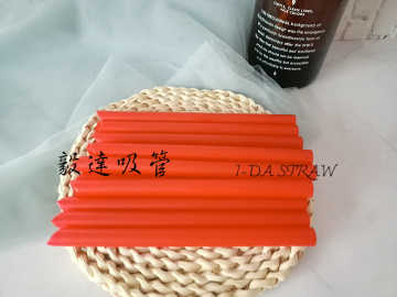 12MM Disposable plastic red large straw for beverage