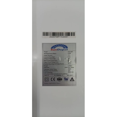 Сонечныя панэлі Jingdong Policrystalline 110W