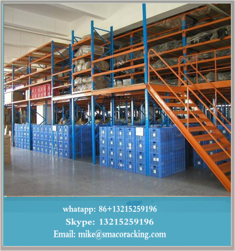 CE / ISO Pallet yang Diasaskan Membina Mezzanine Lantai mezzanine racking