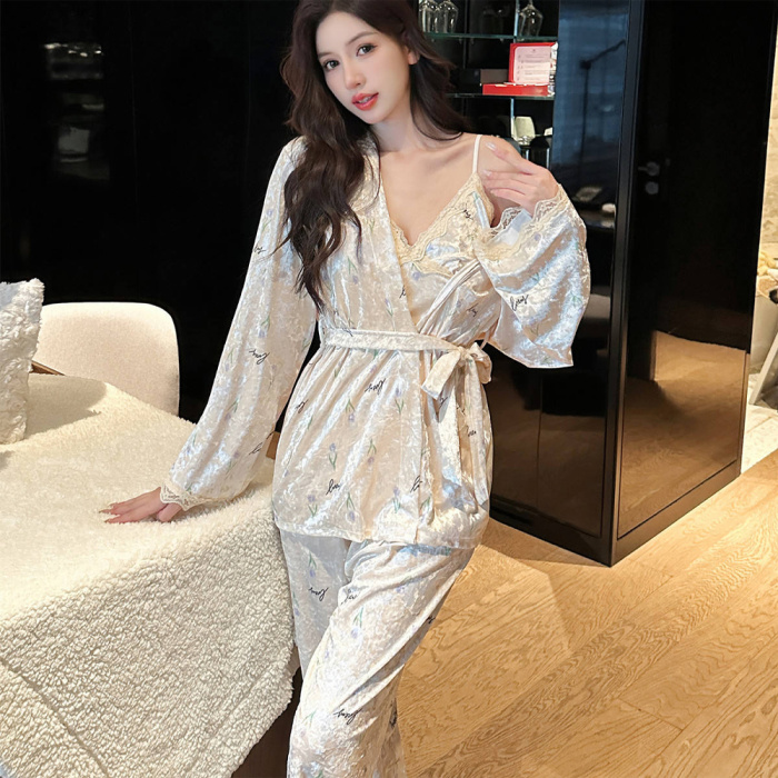 Loungewear relaxante de tecido macio para uso doméstico