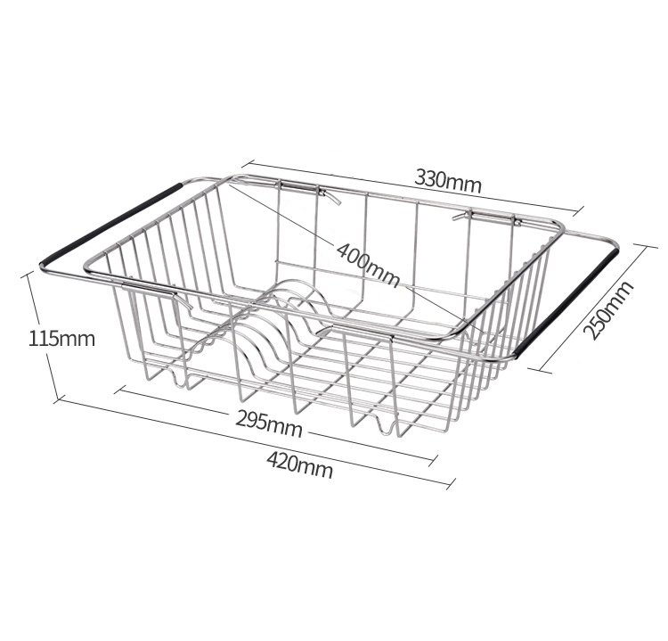 adjustable draining hang baskets size