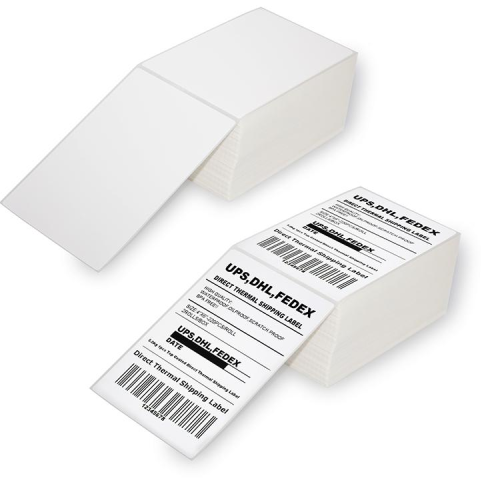 Milieuvriendelijke fanfold directe thermische 4x6 verzendlabels