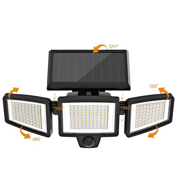Nuova lampada da giardino a LED del sensore di movimento solare impermeabile con batteria ricaricabile con lumen