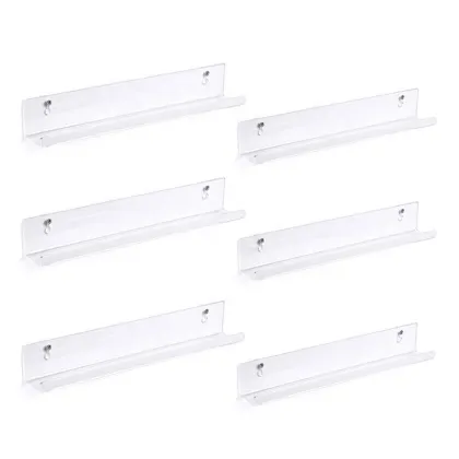 Clear Acrylic Wall Mount Vinyl Record Shelf Organizer