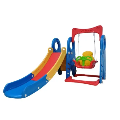 Indoor Plastic Slides and Swings for Kids' Playgrounds