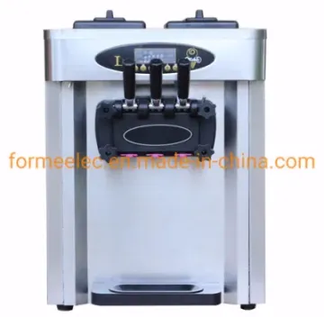 36L~38L Floor Stand Tri-Nozzle Ice Cream Maker Soft Ice Cream Machine