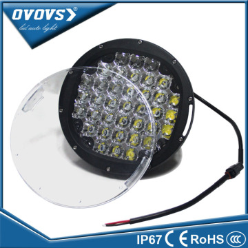 OVOVS 10500lm 111w round 4x4 9inch led light with flood/clear cover waterproof