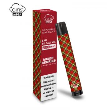 Disposable Electronic Cigarette Airis Mega 2000puffs E-Cig