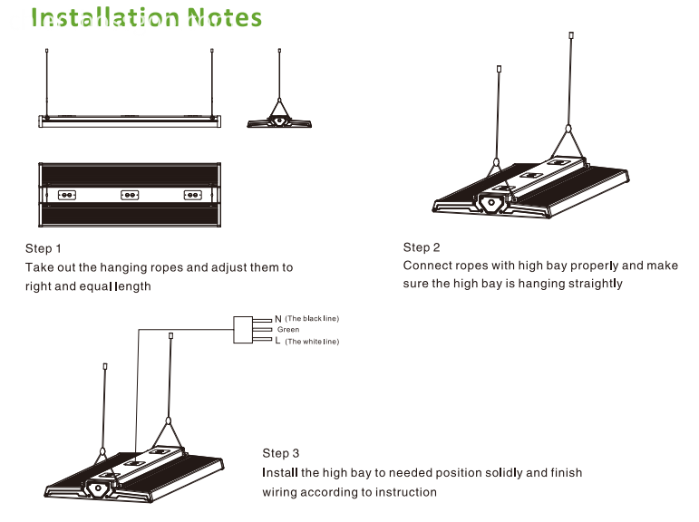 linear highbay installation