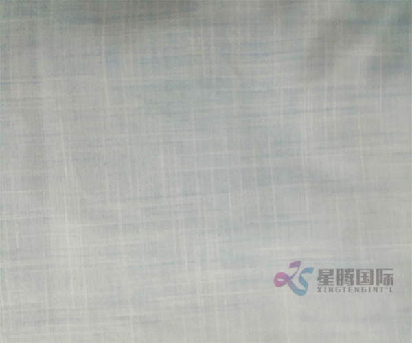 Blue Cotton Slub Fashion Fabric