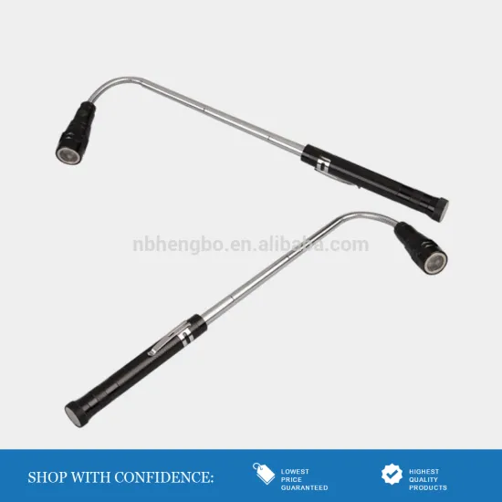 Magnetic Lift Pick Up Tool Telescopic 3 Led Torch Flexible Flashlight