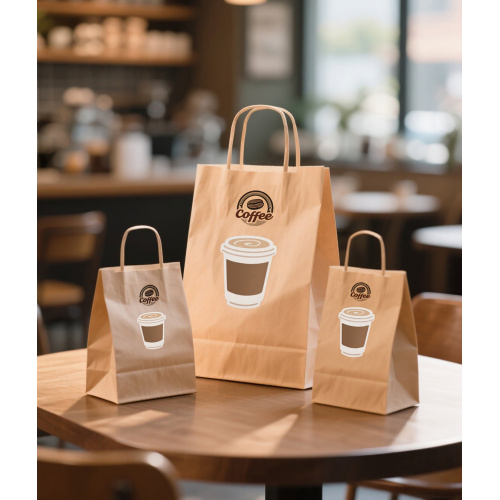 Brown paper bags with handles