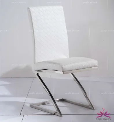 modern stainless steel z dining chair