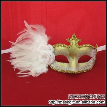 Wholesale White and Gold Venetian Wedding masks Masquerade Party