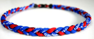 Negative Ion Twist Titanium Braided Necklace Baseball With Different Color
