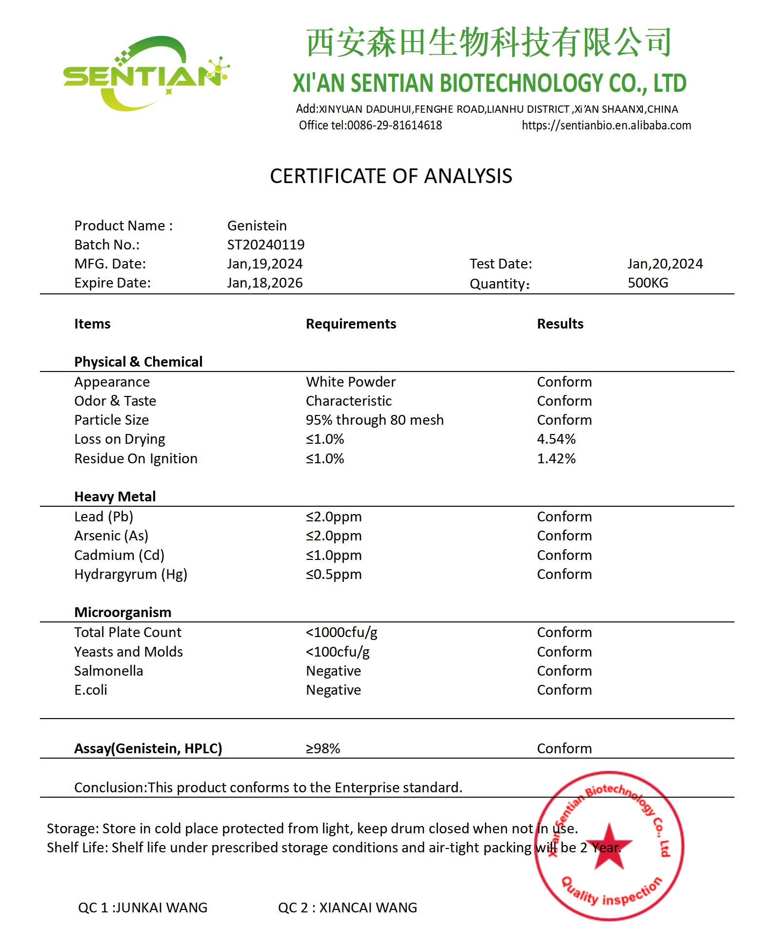 Genistein 98%-COA_01