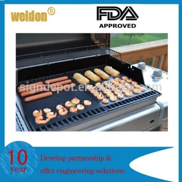 Grill BBQ Mat reusable non-stick mesh barbecue grilling easy clean gas charcoal