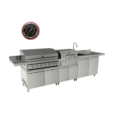 304 Stainless Steel DIY Modulars BBQ Grill Outdoor Kitchens Moveable Cabinet for Sale