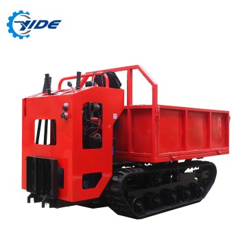 Cina da 1 tonnellata di binari in gomma diesel mini trasportatore Tipper crawler dumper camion