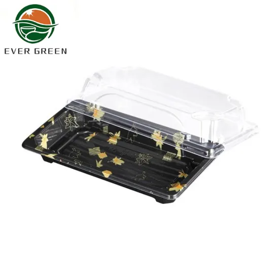Recyclable PS Plastic Japanese Takeaway Sushi Box