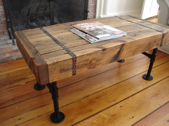 Pipe Coffee Table Rustic
