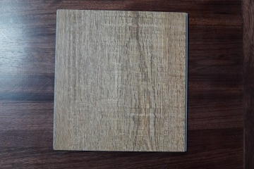 Carbon crystal board on wood surface