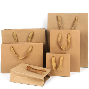 Custom Brown Kraft Paper Gift Bags with Logo Print - 2025 New Product
