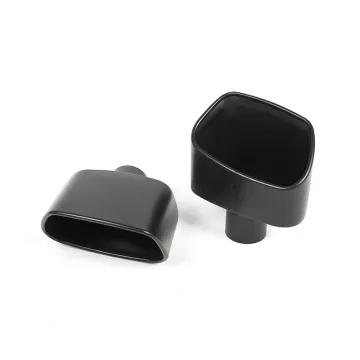 Dual Exhaust Tip Tailpipe Black Powder Coating Stainless Steel Exhaust Pipe Kit