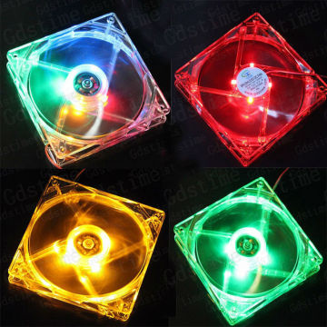 5V 24V DC Wholesale 4Pin Pc Transparent 120MM 120mm x 25mm Led Case Cooling Fan 12V