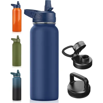 Custom Logo Insulated Water Bottle with Straw for Sports and School