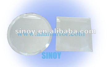 SINOY round and square decorative adhesive beveled edge bathroom mirror tiles