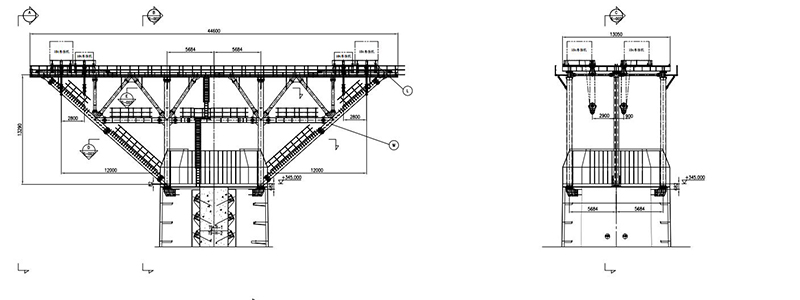 Steel frame beams-2