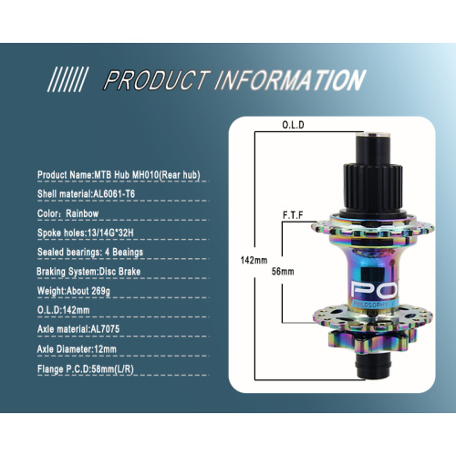 Mountain Bike Hub 3-Taki 4-Bearings 8-11speed