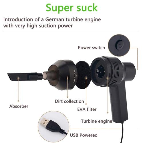 Mini USB-støvsuger for tastatur