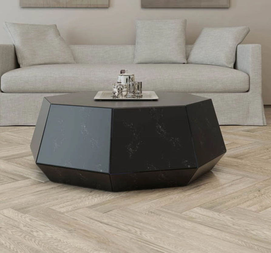 Fashion glass mirror coffee table for living room